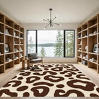 Brown Cream Jagged Spots Rug
