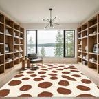 Brown Coffee Bean Scatter Rug