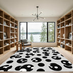 Monochromatic Spot Scatter Collage Rug
