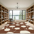Brown Cream Organic Net Cluster Rug