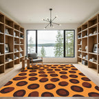 Orange Brown Animal Spots Rug