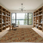 Earthy Camouflage Splash Organic Shapes Rug
