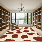 Brown Cream Spotted Cowhide Rug