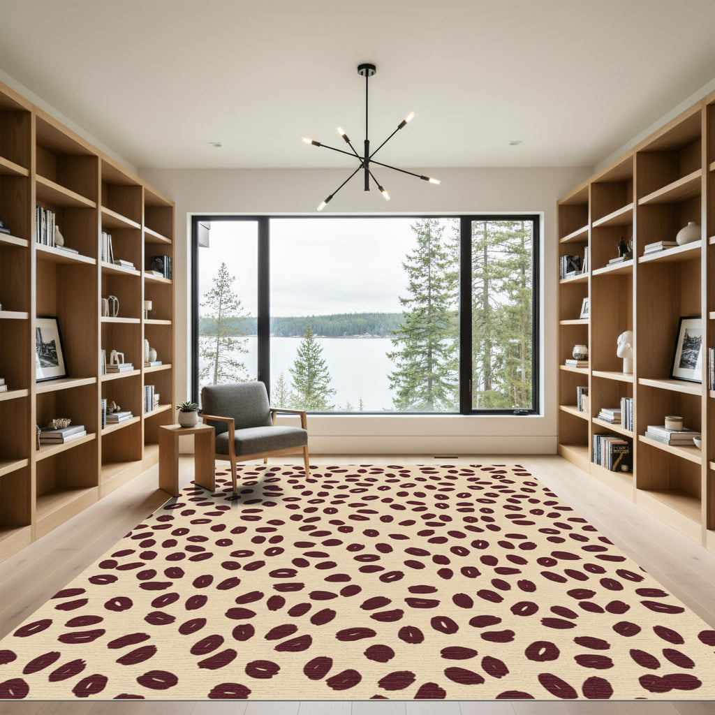 Deep Brown Oval Scatter Rug