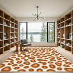 Brown Leopard Spots Repeating Graphic Rug