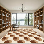 Earthy Chocolate Abstract Spot Rug
