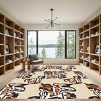 Abstract Cheetah Ornate Contemporary Rug