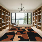 Organic Coffee Black Forms Rug