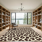 Brown Spots on Cream Background Rug