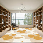 Golden Ochre Blob Check Rug