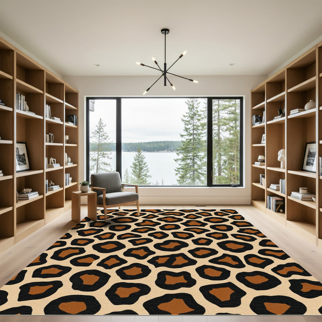 Bold Safari Spots Animal Print Rug