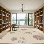 Tawny Floral Swirl Accent Rug