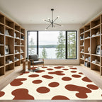 Brown Cream Spotty Organic Rug
