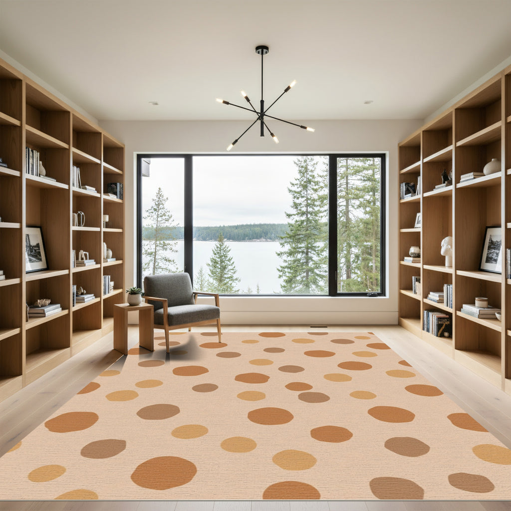 Terra Cotta Dot Scatter Rug