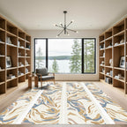 Earthy Abstract Striped Flow Rug