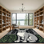 Gray Hare Woodland Grove Composition Rug