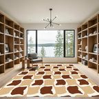 Staggered Organic Shapes Geometric Rug
