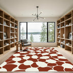Brown White Animal Print Spots Rug
