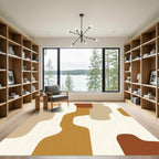 Earthy Abstract Organic Shapes Rug