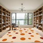 Retro Amber Circles Spot Rug