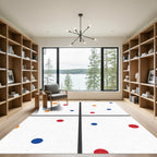 Colorful Polka Dot Scattered Circles Rug