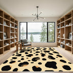 Spotted Cheetah Print Cream Rug