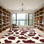 Crimson Spots on Cream Terrain Rug