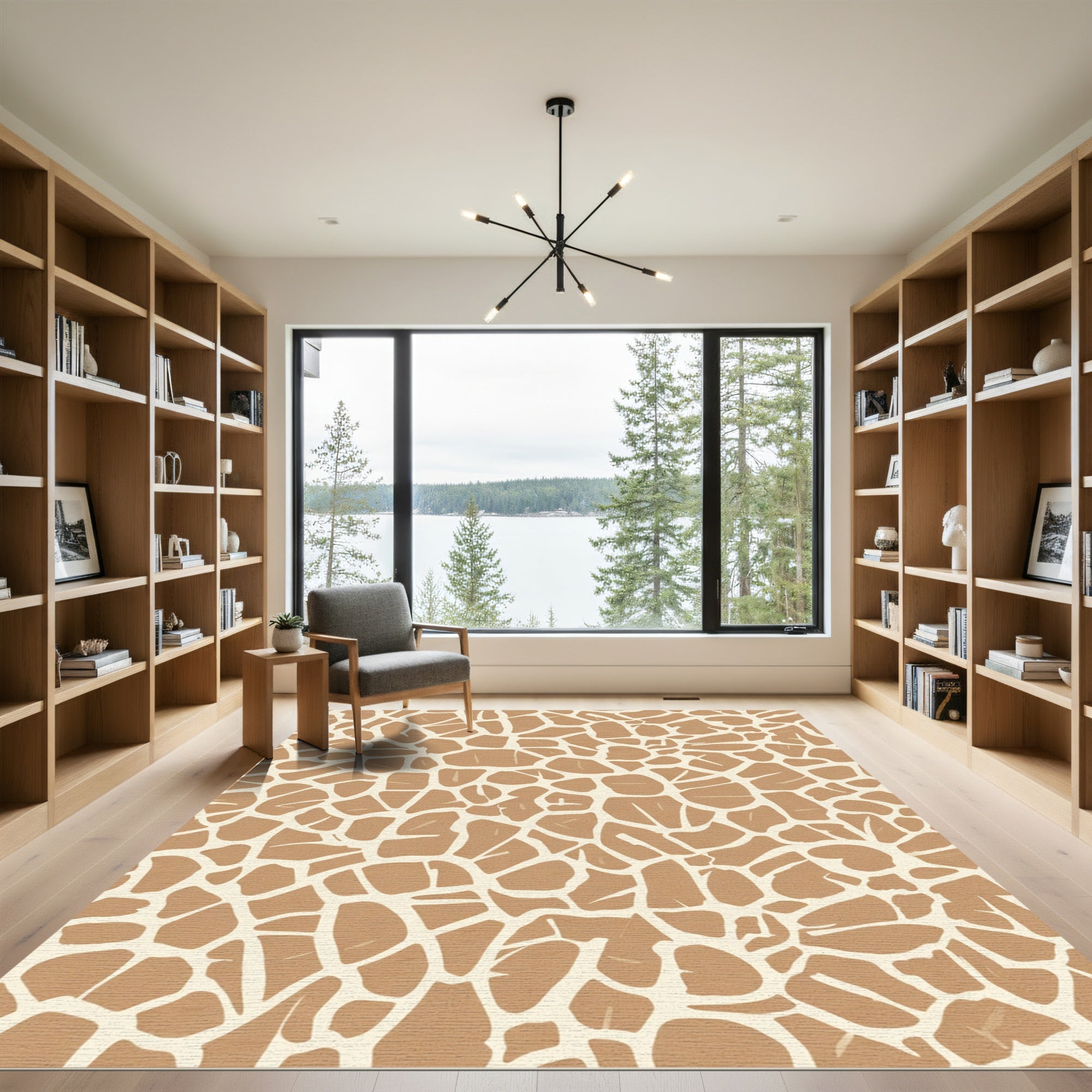 Safari Giraffe Print Texture Rug