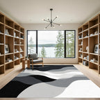 Monochromatic Gradient Abstract Waves Rug