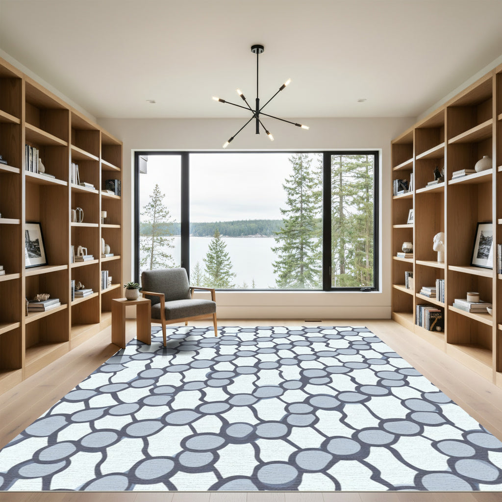 Cool Gray Organic Net Rug
