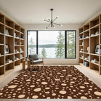 Brown Beige Speckled Scatter Rug