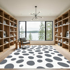 Gray Dalmatian Spots Scatter Rug