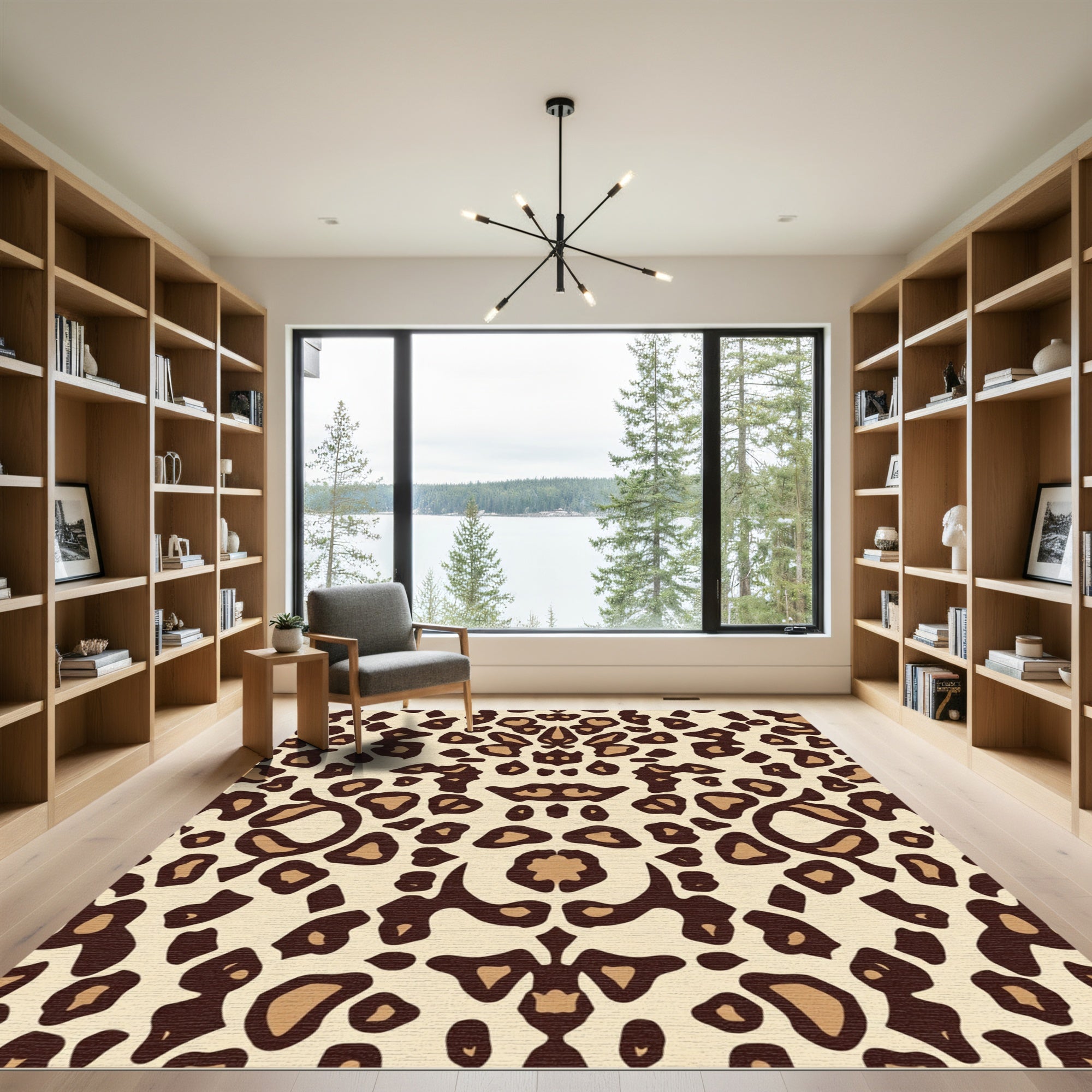 Savannah Brown Spotted Animal Print Rug
