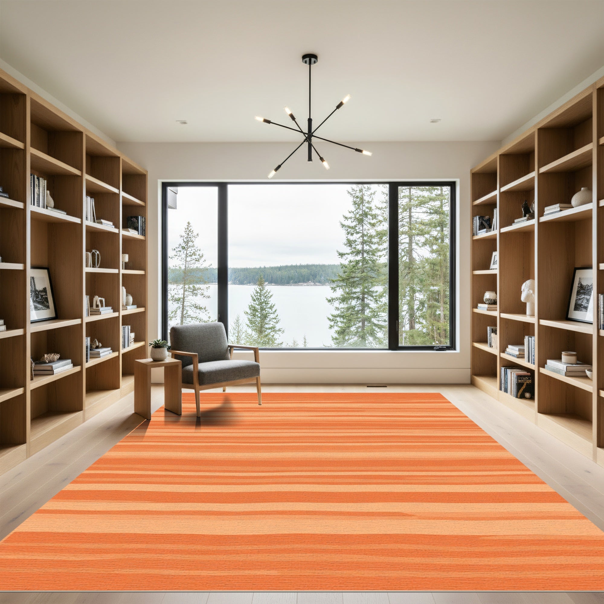 Amber Gradient Horizontal Stripe Rug