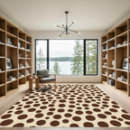 Chocolate Brown Polka Dot Whimsical Rug