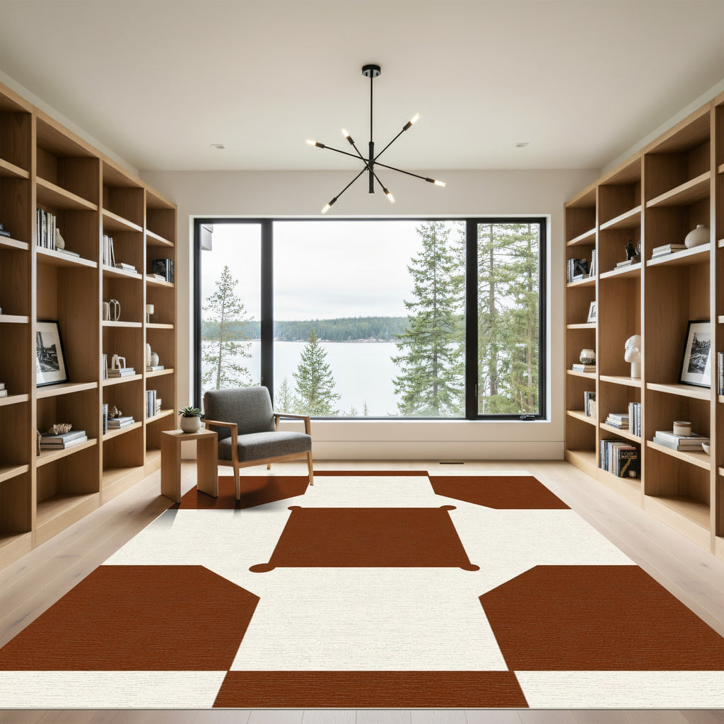 Chocolate Vanilla Square Link Rug
