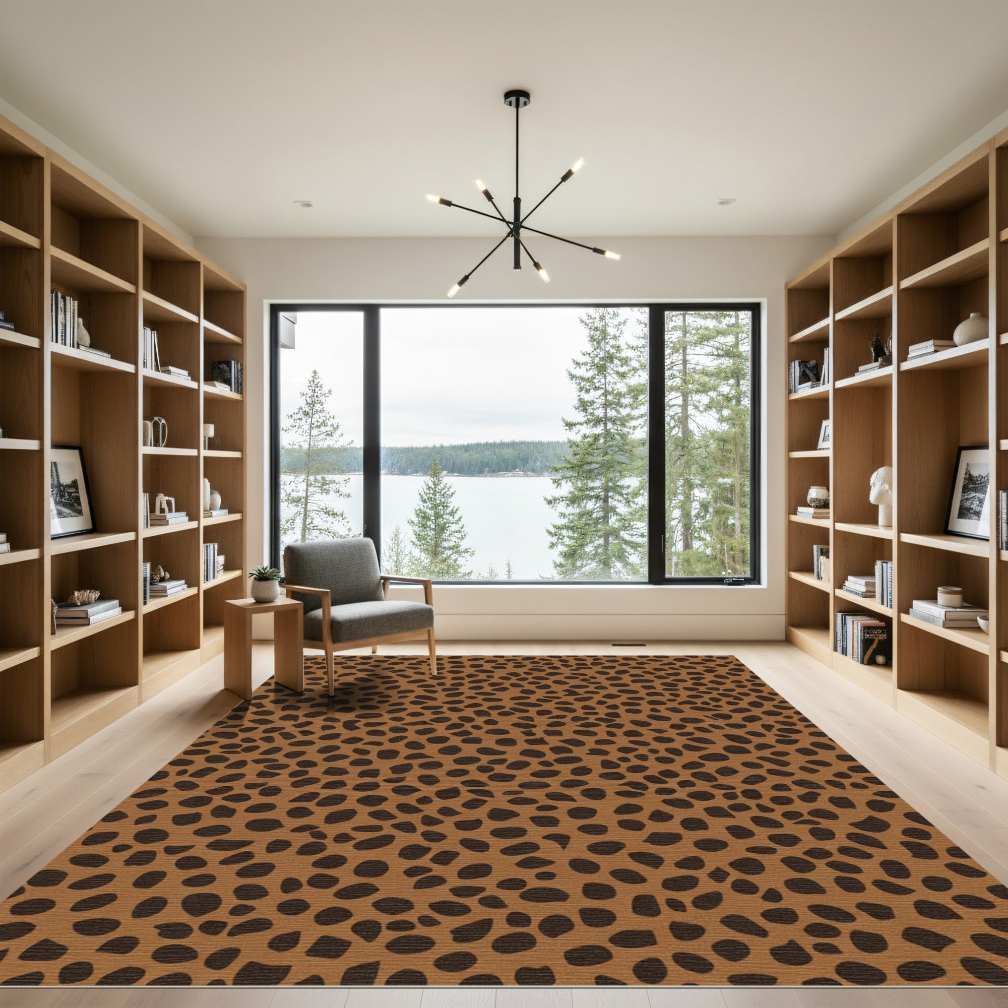 Brown Animal Spots All Over Rug