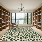 Natural Green Leopard Spots Rug