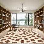 Chocolate Square Circle Scatter Rug