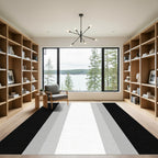 Monochromatic Vertical Stripe Gradient Rug