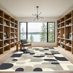Mid-Century Abstract Geometric Forms Rug