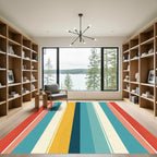 Retro Stripe Sunburst Rug