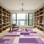 Cool Geometric Shapes Lavender Rug