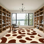 Brown Cream Organic Blobs Rug