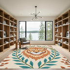 Golden Lion Laurel Wreath Rug