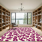 Jungle Crimson Abstract Spot Rug