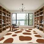Brown White Spotty Farm Animal Rug