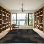 Tweeded Charcoal Rustic Camouflage Rug