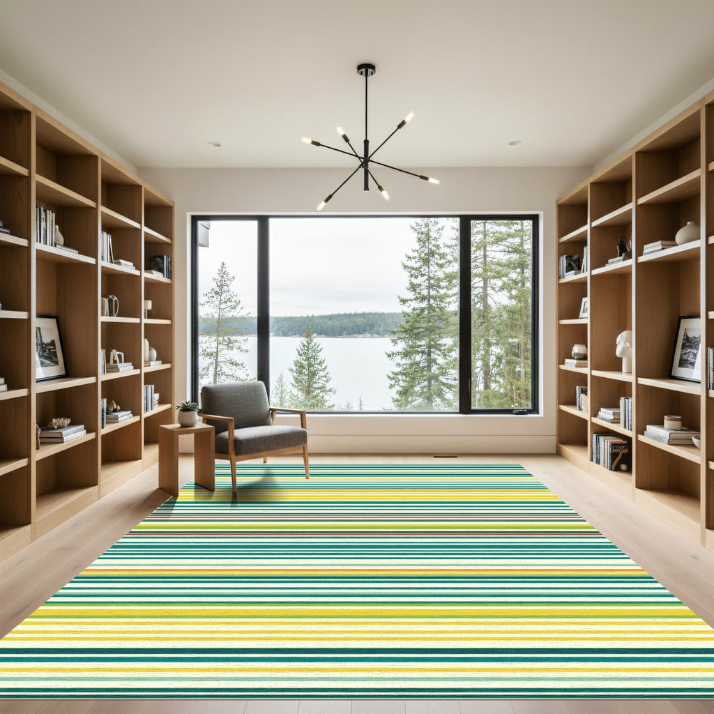 Colorful Horizontal Stripe Accent Rug