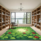 Whimsical Ladybug Foliage Garden Rug